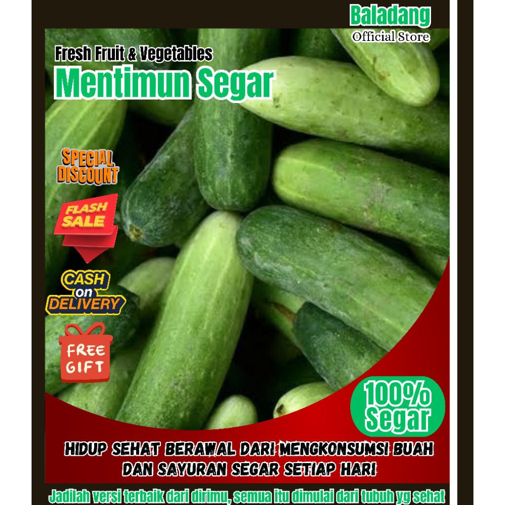 

BOS - Mentimun Segar 1 Kg / Timun Segar