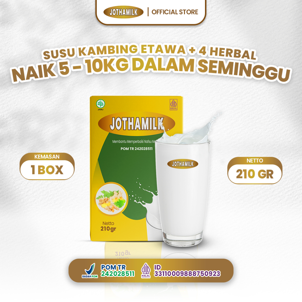 

Susu Jothamilk Penggemuk Badan – Naik 5-10kg Cepat Aman Sehat Alam