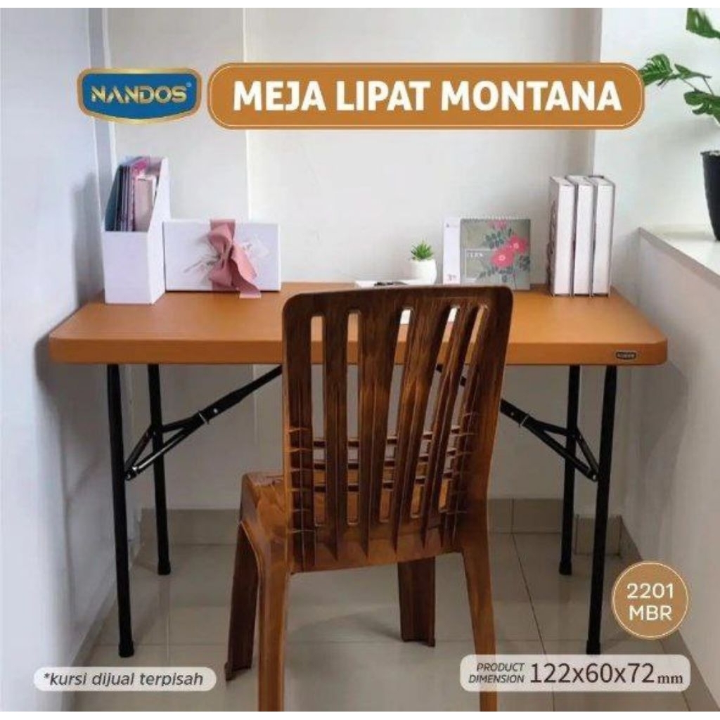 Meja kaki Besi Kuat kokoh dan Tebal Tidak Goyang Meja Lipat Montana kaki Besi