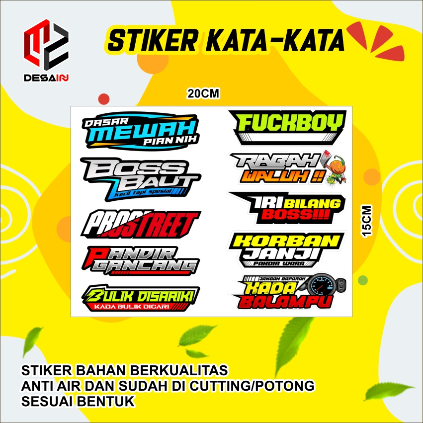 

STIKER KATA KATA ANTI AIR