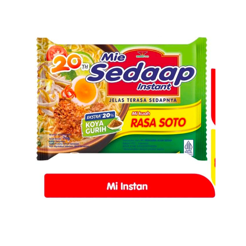 

Sedaap Mie Instan Soto Bag 75g