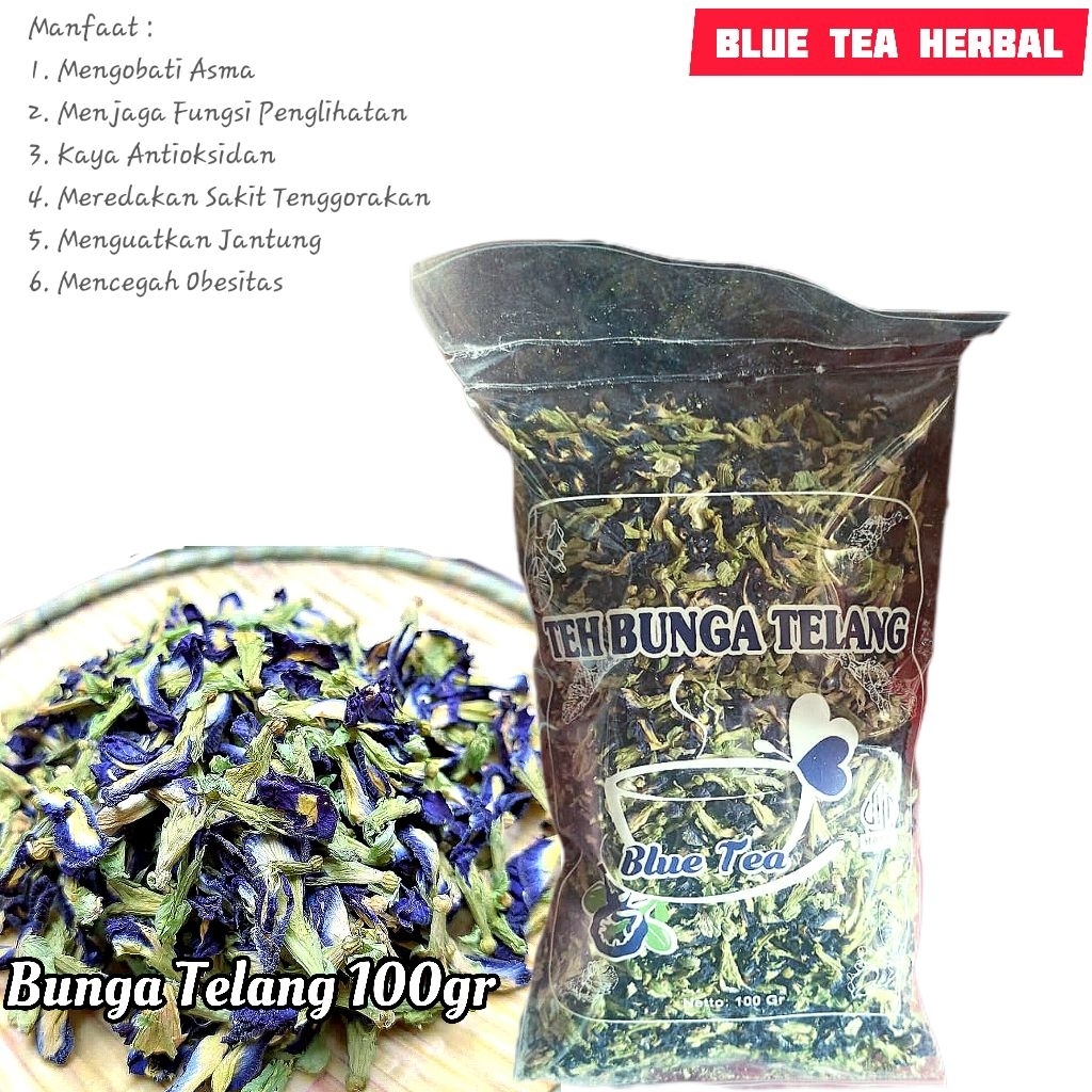 

Teh Bunga Telang Kering Herbal 100gr Rempah Tradisional