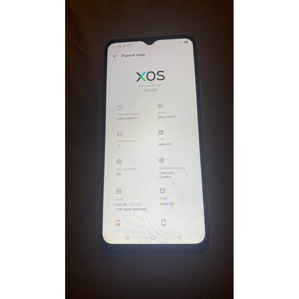 infinix smart 7 4/64 putih second