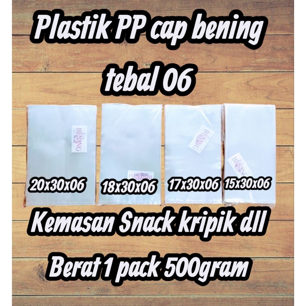 plastik PP tebal 06 ukuran 15x30 16x30 17x30 18x30 20x30