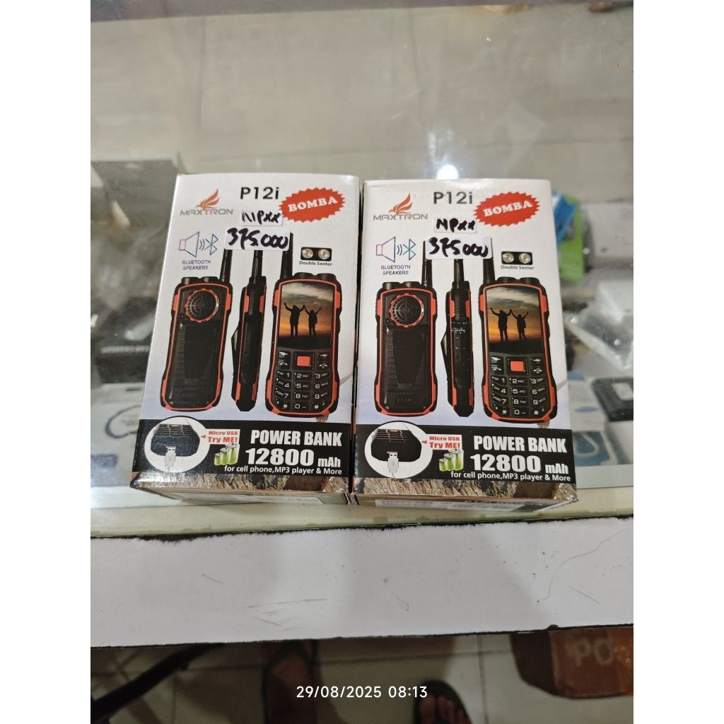 MAXTRON P12i BOMBA BIG SPEAKER HP BERANTENA HP POWERBANK