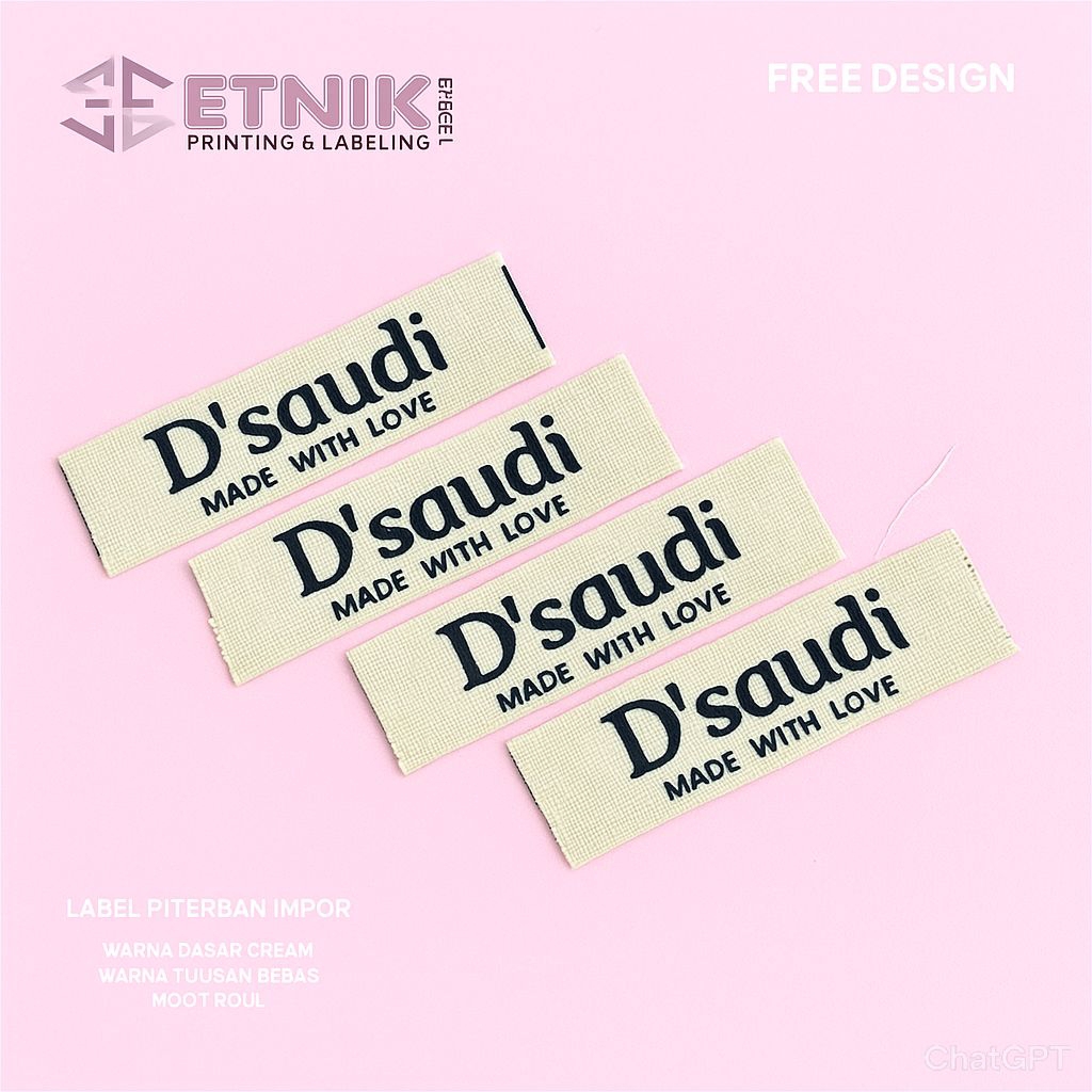 

Label Katun Label baju, label katun tebal label pakaian