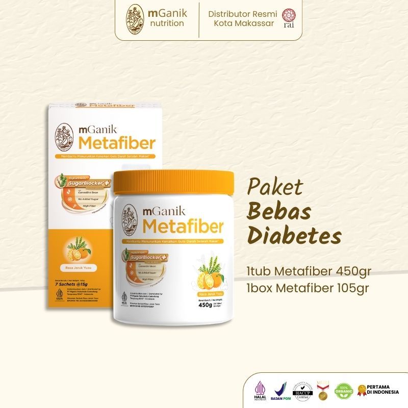 Metafiber Yuzu Mganik 450gr + kemasan 105gr