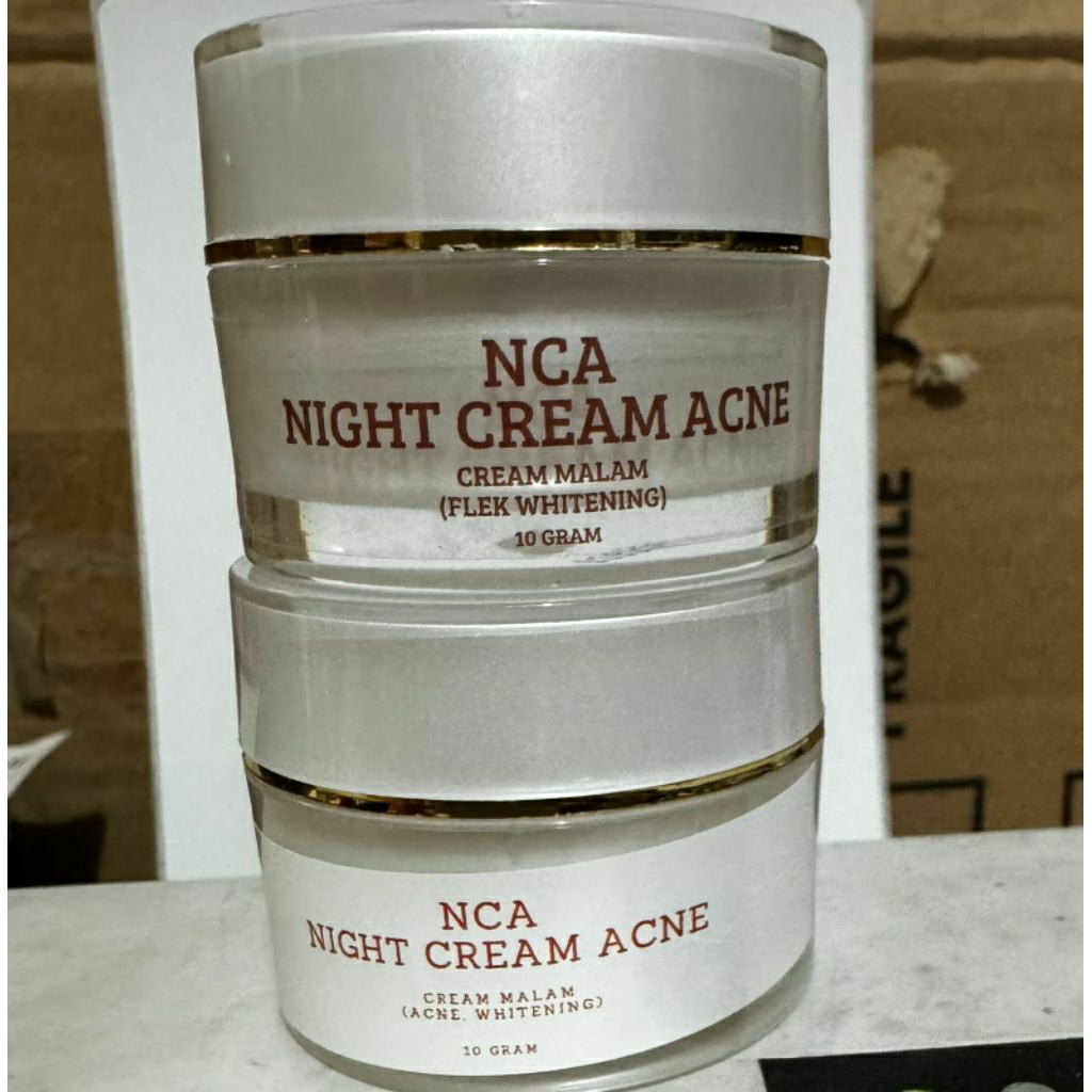 NCA NIGHT CREAM ACNE WHITENING SHINESKIN JERAWAT