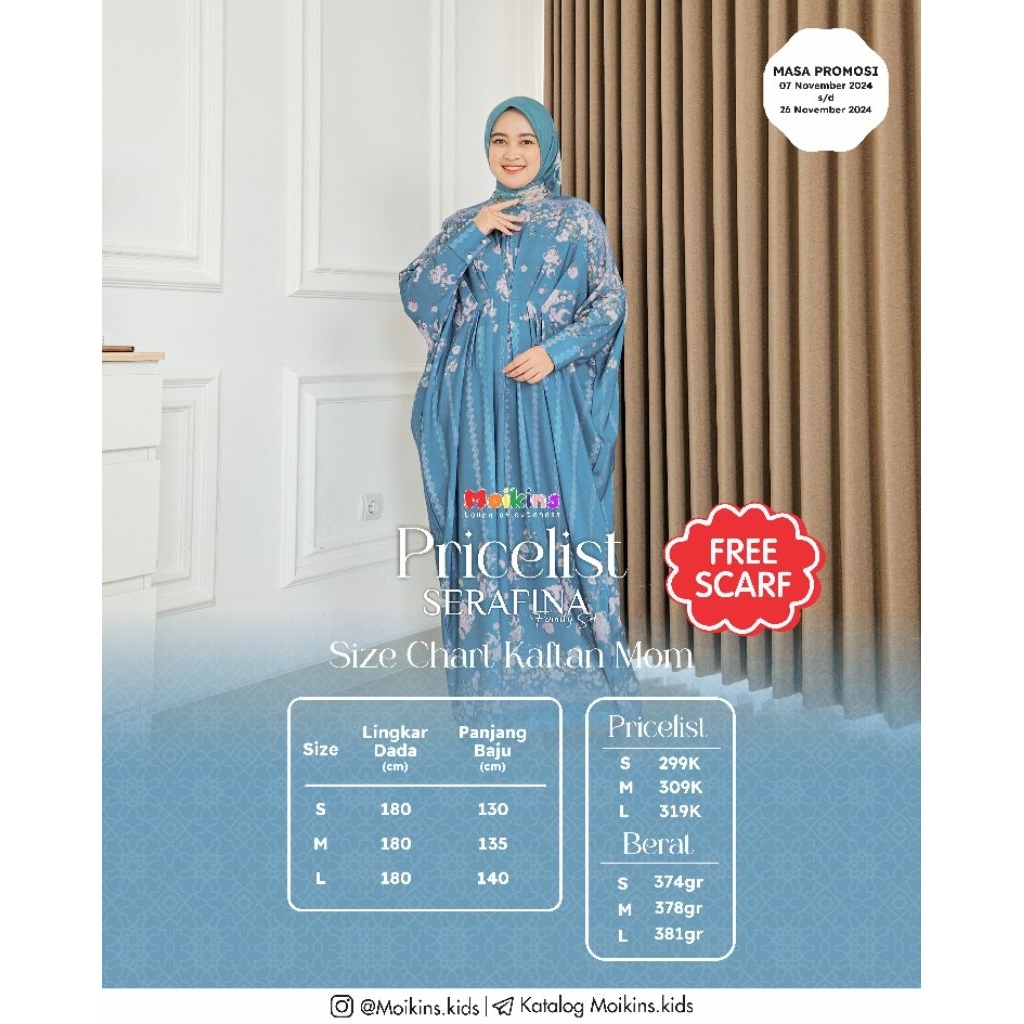 SERAFINA MOM (Dress & Kaftan) free scarf