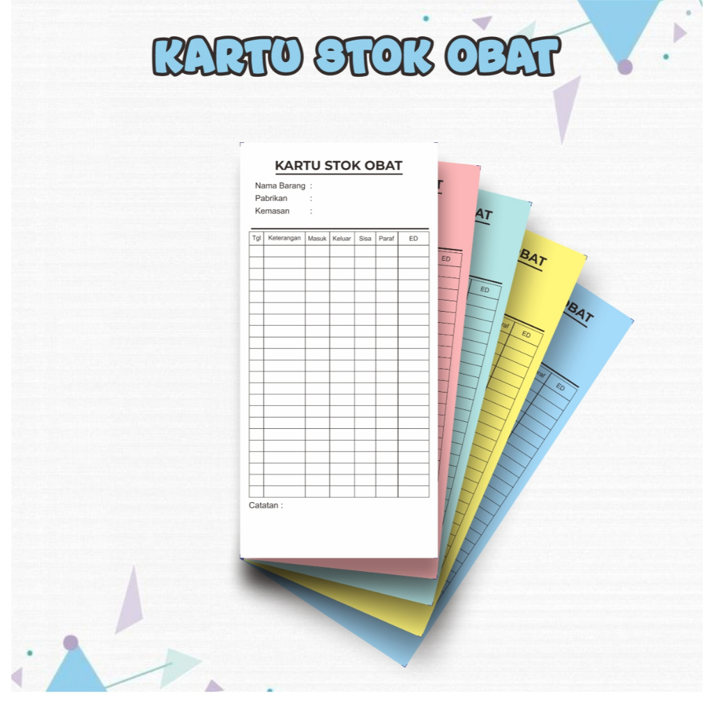 

Kartu Stok Obat Apotek Kertas BC 160gsm Premium - Untuk Rumah Sakit Klinik - Cetak Bolak Balik HD 2 Sisi Hasil Tajam & Warna Akurat - Bisa Custom Nama Instansi - Tanpa Minimal Order Ready Stock