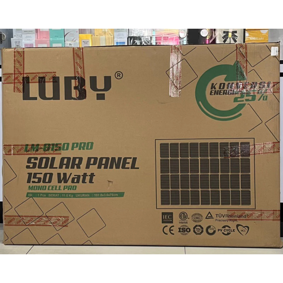Luby solar panel 150 watt pro mono / poly solar cell panel surya