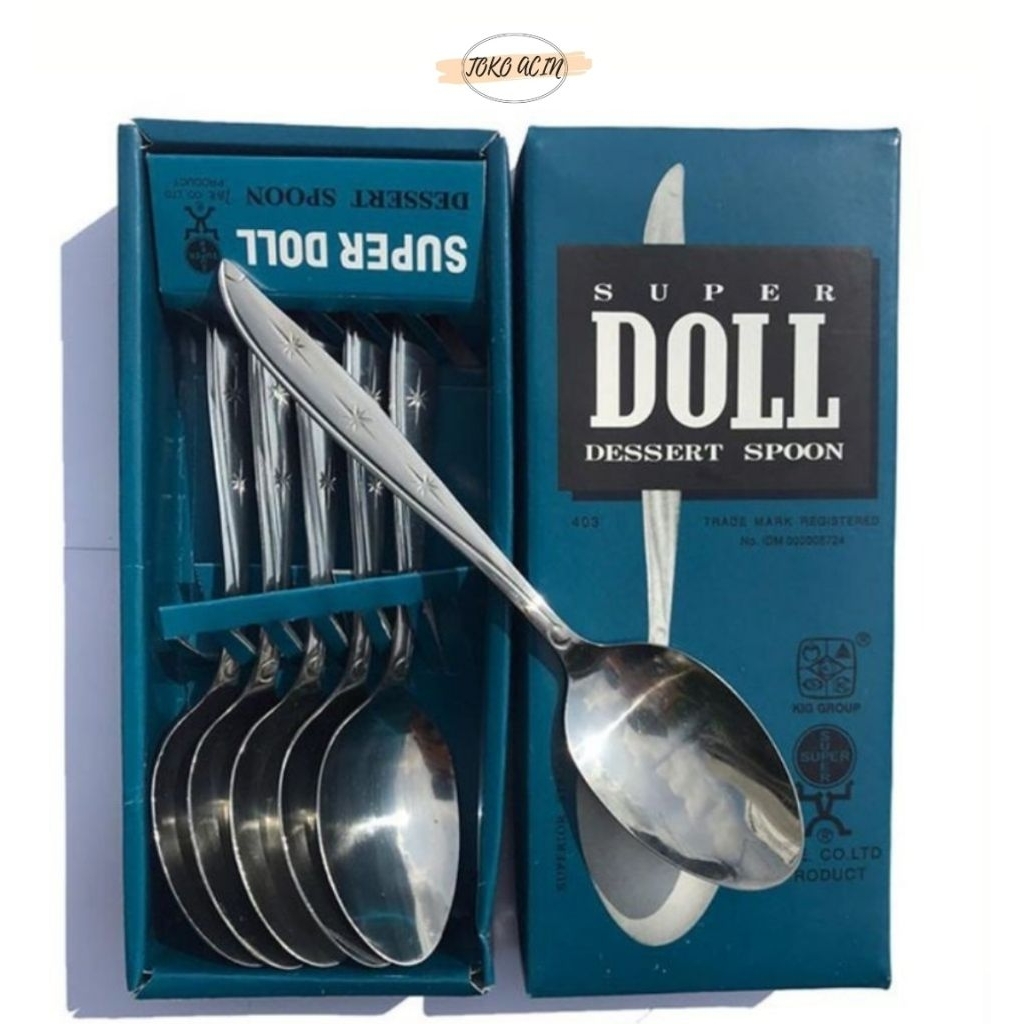 Doll sendok makan, sendok makan stainless, sendok makan serbaguna, sendok makan tebal