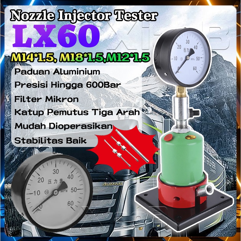 LX60 Profesional Nozzle Injector Tester Penguji Injektor Diesel Common Rail Injector Tester Nozzle P