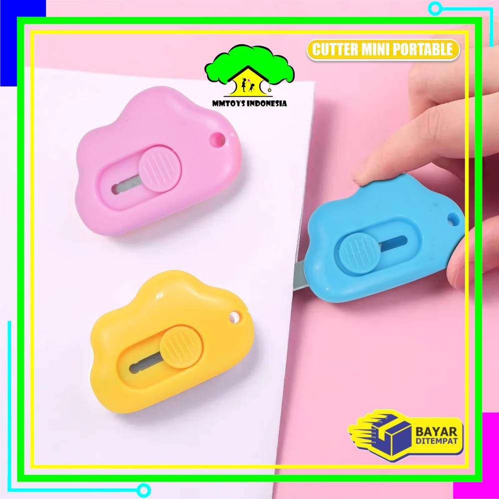 

MI-C953 Cutter Mini Lucu Bentuk Awan / Pisau Kartun Alat Bantu Potong Kertas Alat Tulis Kantor / Pisau Cutter Mini Model Awan Cutter Portable