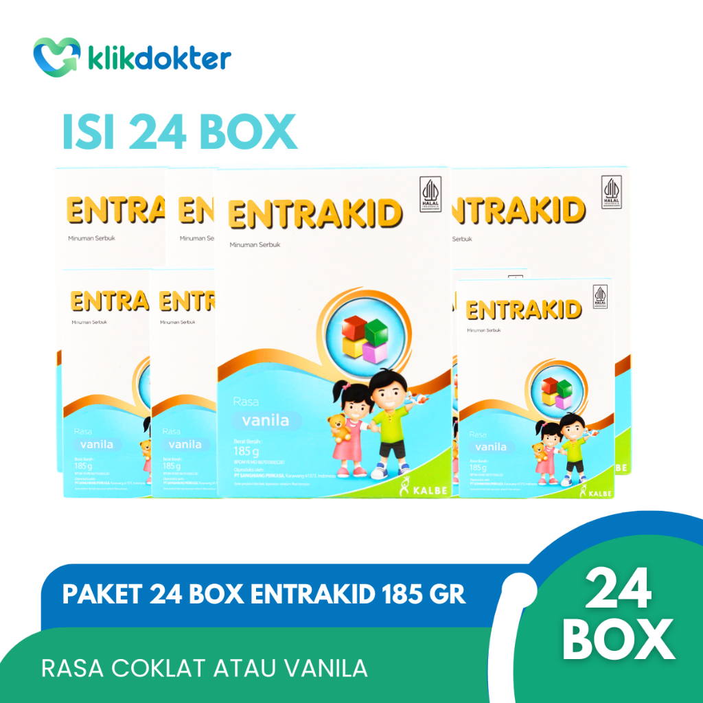 

Entrakid 185 Gr isi 24 Box - Minuman Nutrisi Lengkap Untuk Anak