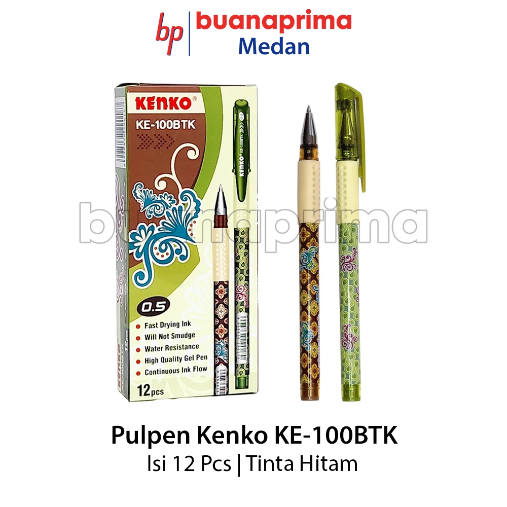 

PULPEN KENKO KE-100BTK Batik 1 Box isi 12 pcs 0.5 mm Pen Cair Gel