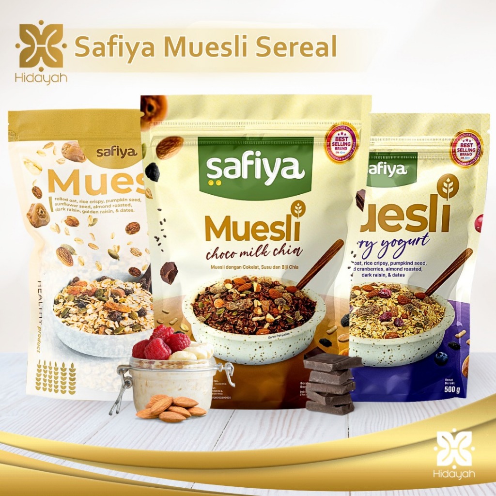 

Muesli 1 Kg Safiya With Almond | Safiya Berry Yogurt Choco Milk Sereal Oatmeal Diet Sarapan Sehat