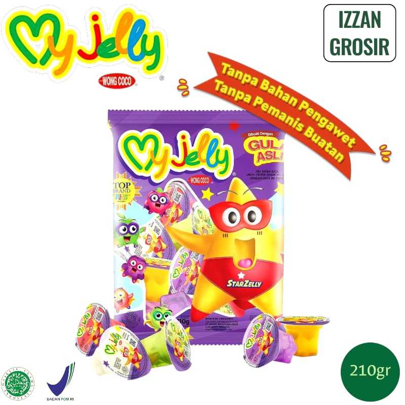 

Wong Coco My Jelly 210gr isi 15 cup - Jelly Rasa Buah Segar