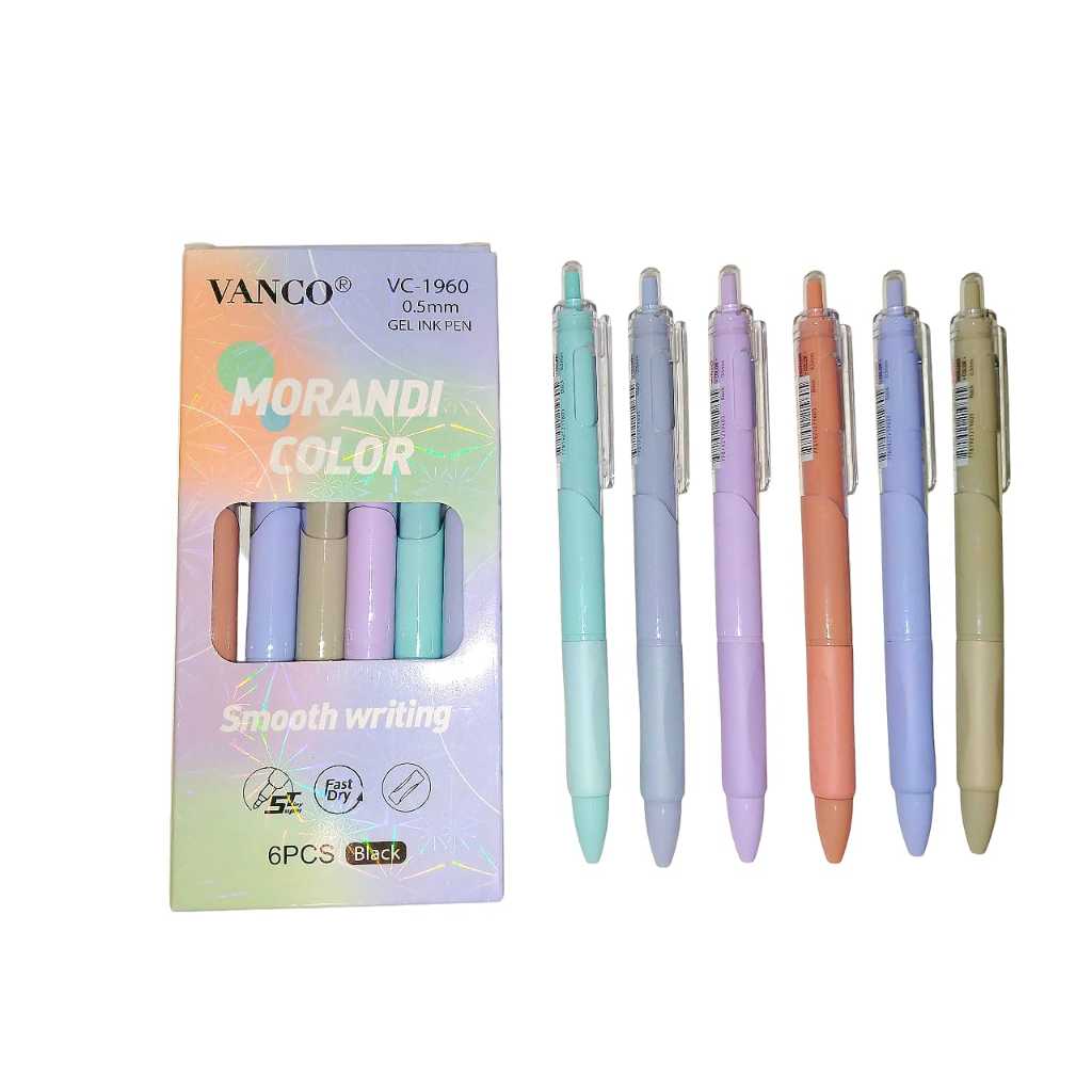 

Vanco Gel Pen VC-1960 (1pack=6pcs)/Pulpen Jel