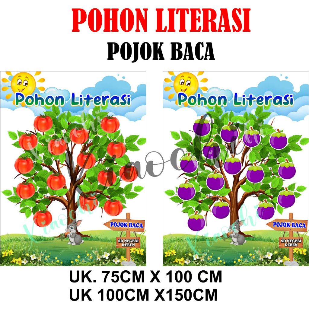 POHON LITERASI POJOK BACA BISA REQUEST JUMLAH BUAH DAN NAMA