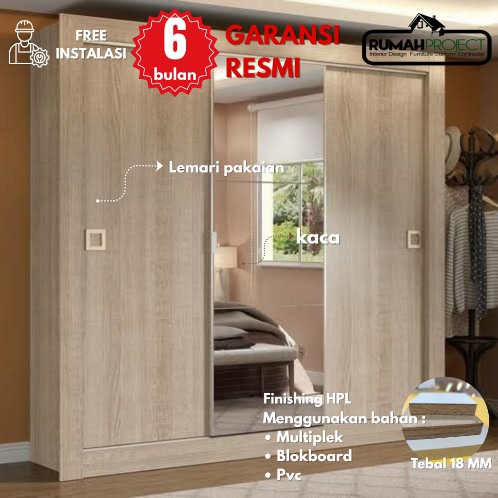 LEMARI PAKAIAN CUSTOM | LEMARI PAKAIAN | WARDROBE