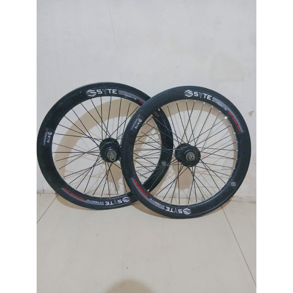 Velg Sepasang SYTE untuk sepeda ukuran 20 cocok untuk sepeda lipat,minion dll