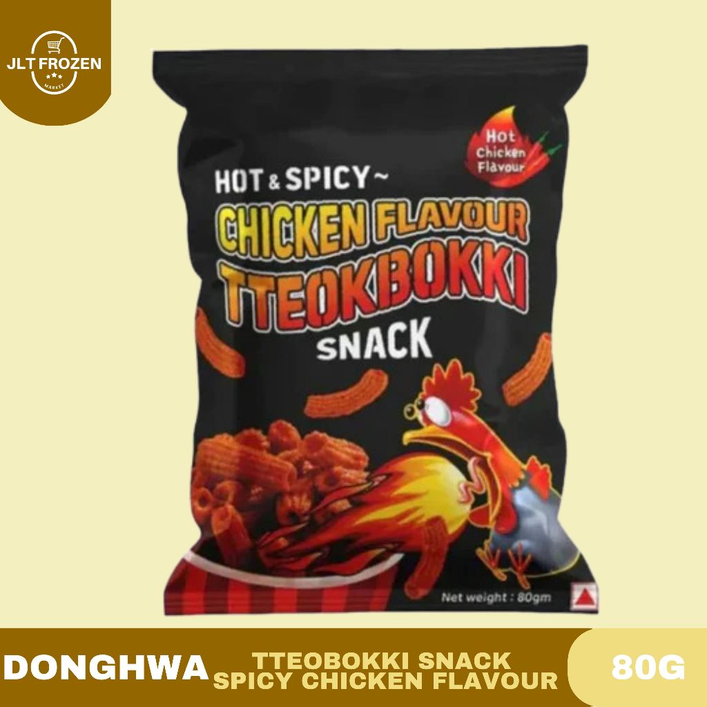 

Donghwa Tteobokki Snack Kemasan 80g / Rasa Hot Spicy Flavour / Snack Import Korea