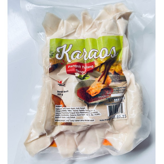 

Pangsit tulang rangu KARAOS 235gr isi 8pcs