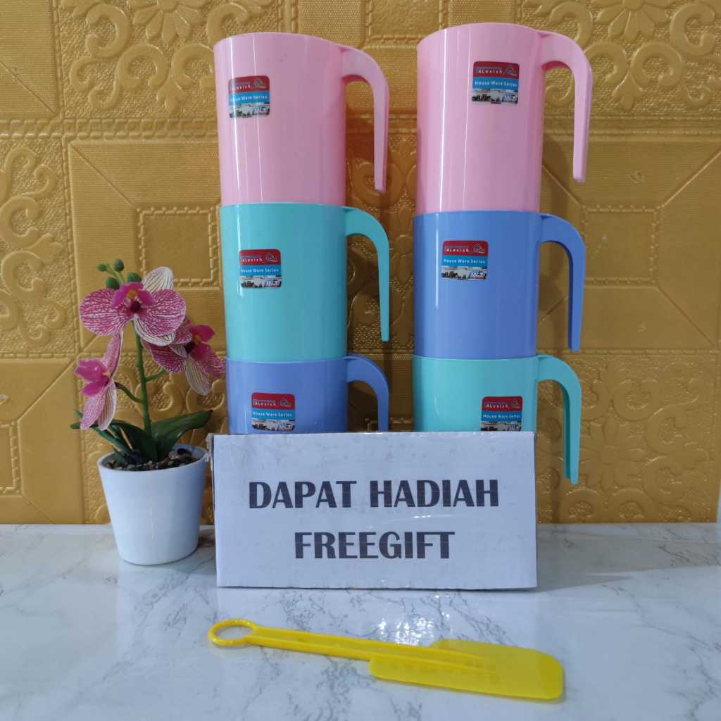 MURAH BANGET  6 pcsGelas Plastik / Gelas Es / Gelas Plastik Es / Mug Tebal / Gelas Minum By FAEYZA M