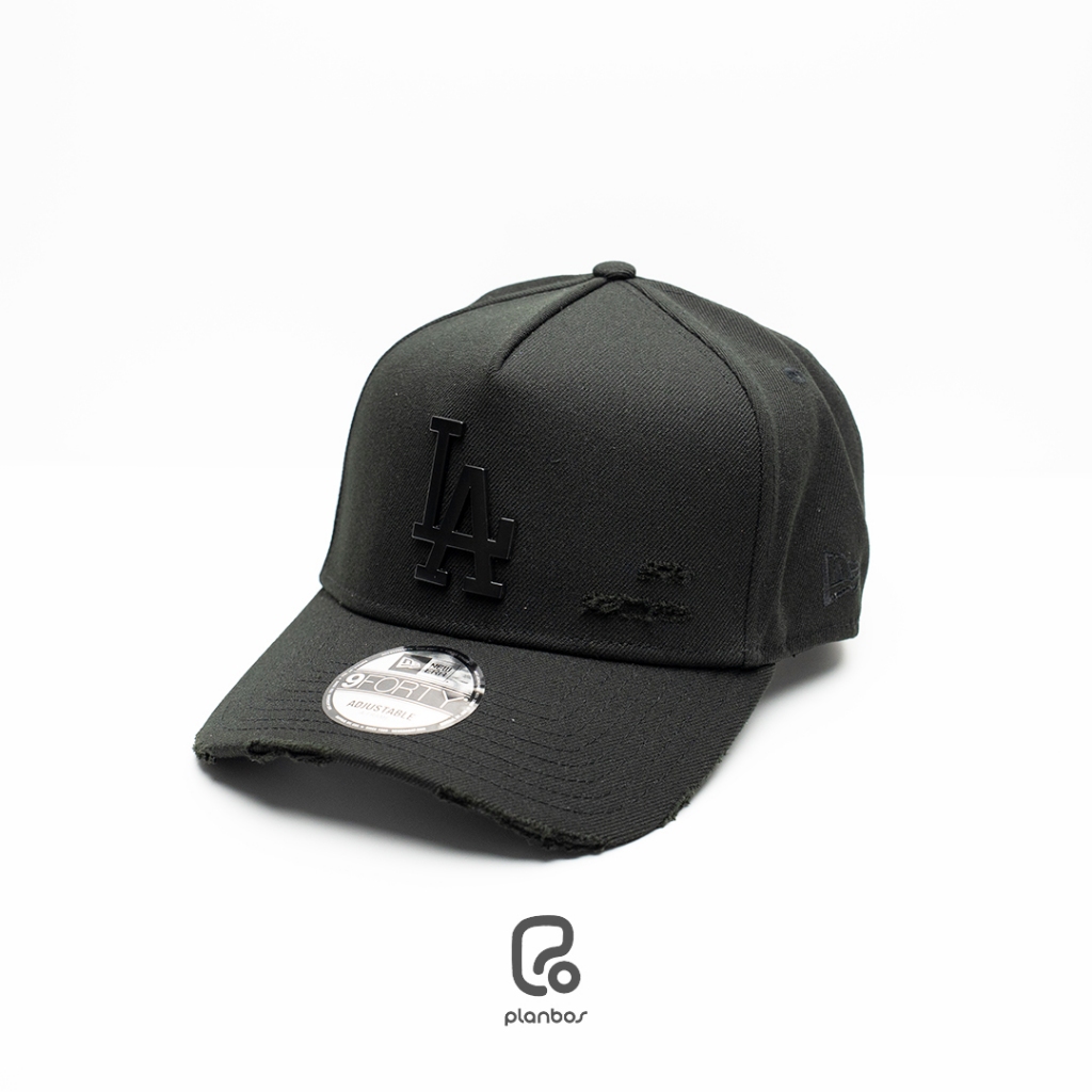 TOPI NEW ERA A FRAME ORIGINAL LOS ANGELES DODGERS DAMAGE LOGO METAL BLACK