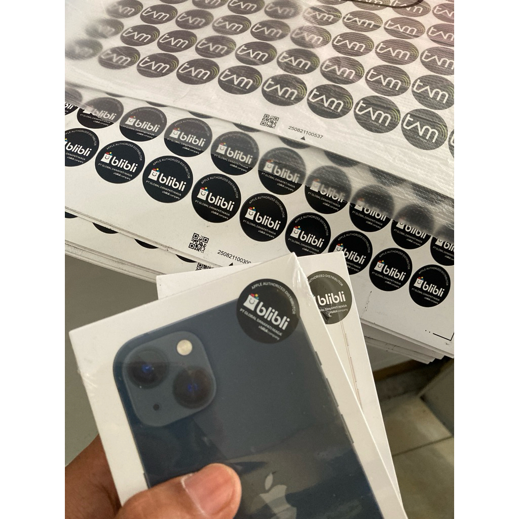 

Stiker TAM IBOX dan Bli Stiker SEGEL box iPhone RESMI ukuran 2.5*2.5cm
