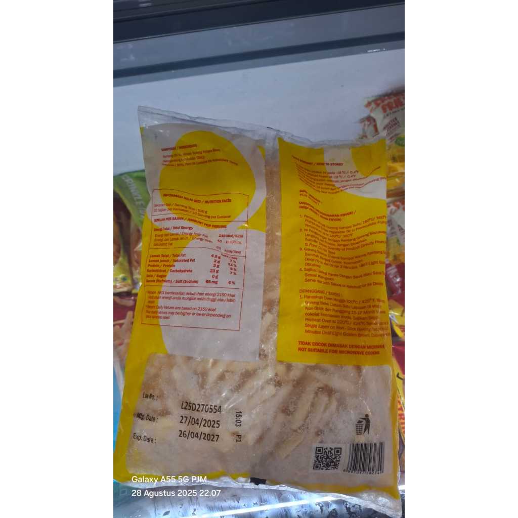 

Kentang goreng MAX Shoestring 1KG / MAX MAX