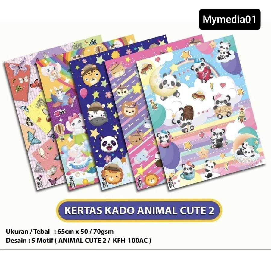 

50 PCS KERTAS KADO MOTIF MERK SQUEEZY 70GR TERMURAH