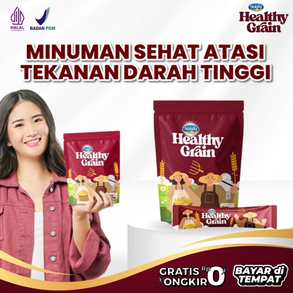 

Healthy Grain Minuman Herbal Multigrain Bantu Atasi Hipertensi & Tekanan Darah Tinggi - 1 Pouch