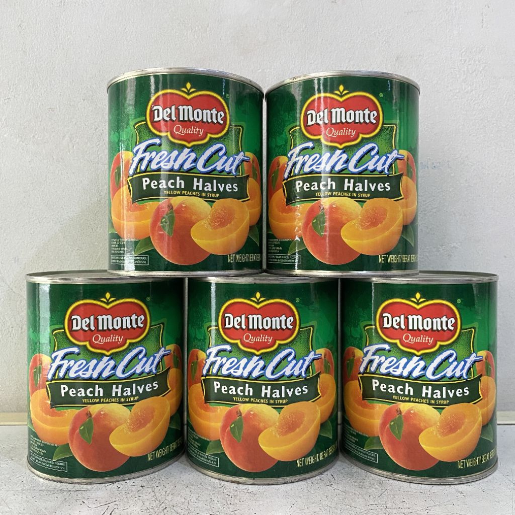 Delmonte peach halves 825 gram | buah peach kaleng