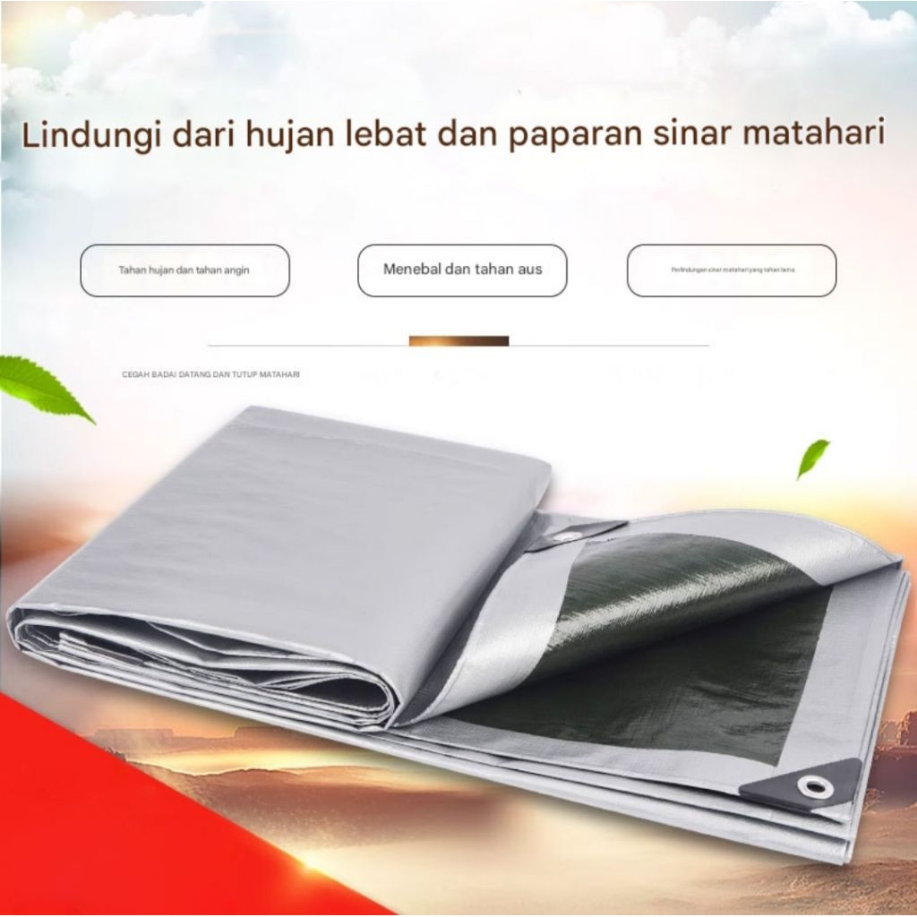Kain TERPAL serbaguna tenda flysheet footprint waterproof / alas matras bahan terpal 2x3meter