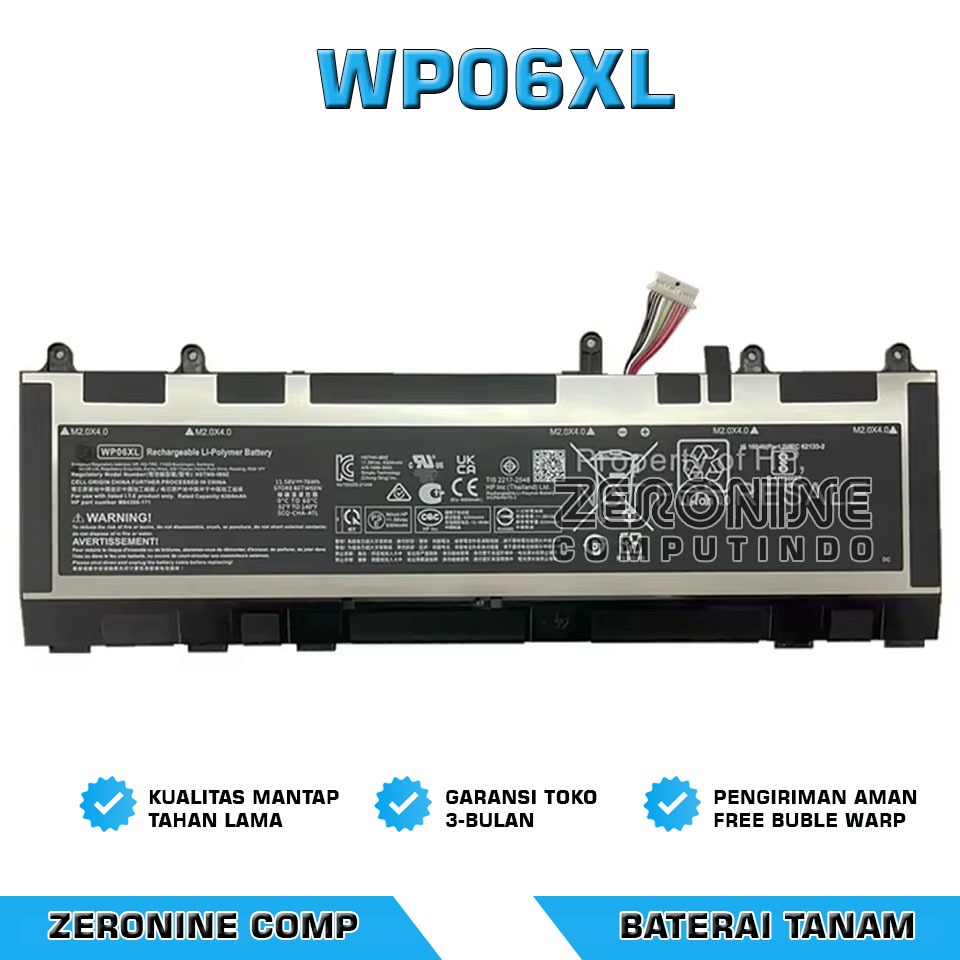 Baterai Battery HP ZBook Firefly 16 G10 for EliteBook 865 G10 WP06XL