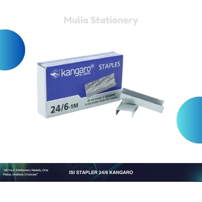 

Kangaro Isi Staples No. 24/6 | Isi Stapler / Isi Staples Kangaro No. 24/6 Kotak