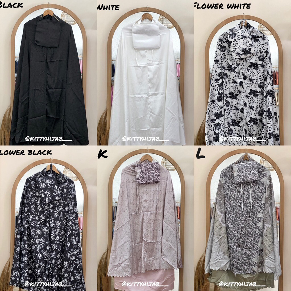 KITTY HIJAB mukena silk renda | mukena silk satin premium
