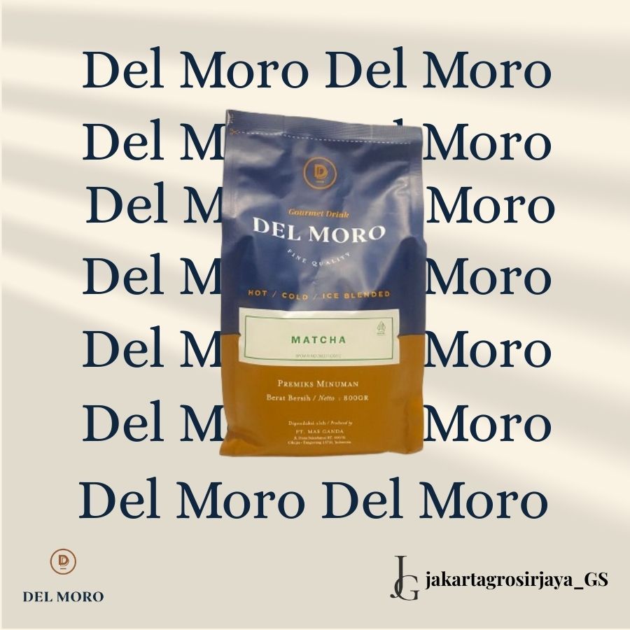 

DEL MORO Matcha 800gr - Premix Matcha Latte 800gr - Hot Cold Ice Blend