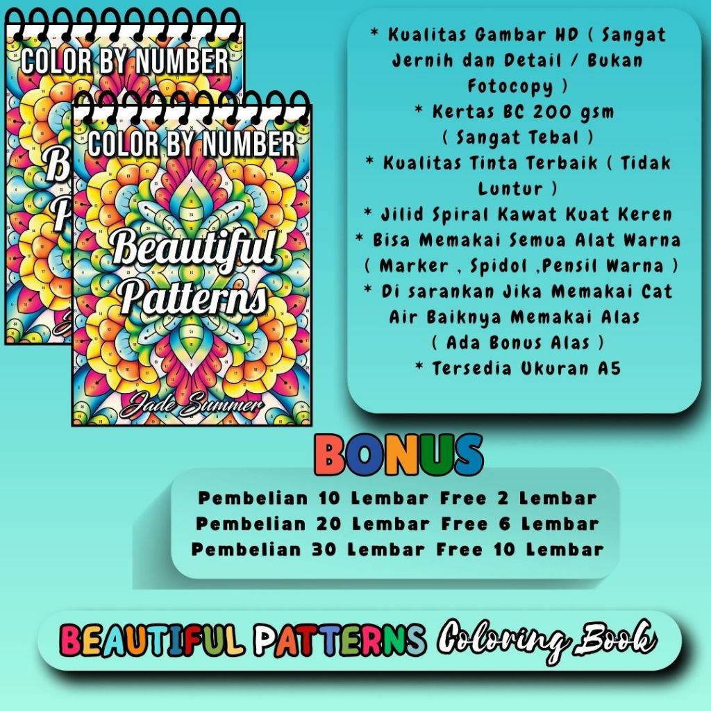 

Color By Number Beautiful Patterns Tema Buku Mewarnai Terbaru Bagus Keren Coloring Book Sketsa Gambar HD Jelas Jernih