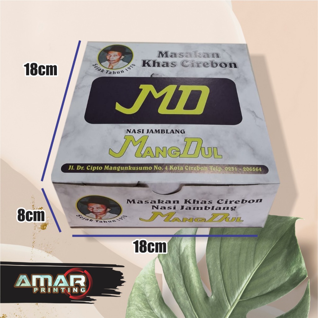 BOX NASI/DUS CATERING CUSTOM UKURAN 18X18X8 - MINIMAL ORDER HANYA 300 PCS