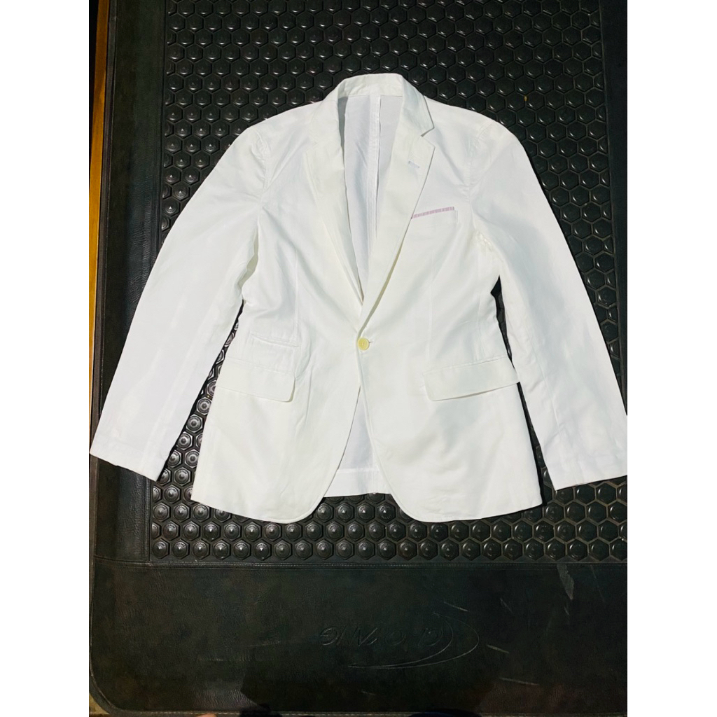 BLAZER JAS MEWAH BRANDED PUTIH SPAO FOR MEN