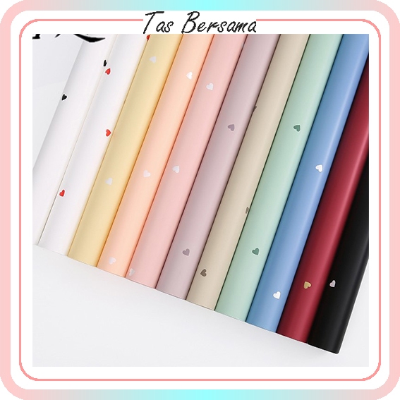 

(20 LEMBAR) Kertas Bunga Buket Love Kecil Cellophane Flower Wrapping Paper Motif Love Mini Florist Kertas Kado KB6134