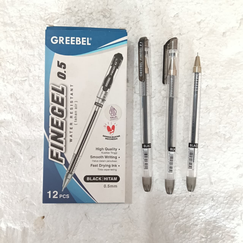 

1 Kotak Greebel Fine Gel Pen (12 Pcs) 0.5 mm