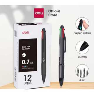 

Deli pulpen cetek warna-warni 4 warna 0.7mm 33390