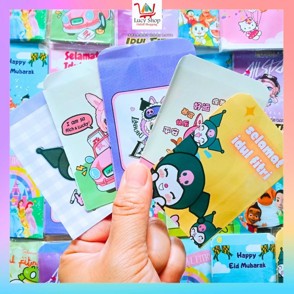 

Amplop Lebaran Idul Fitri Motif Kartun Karakter Lucu 10 Pcs