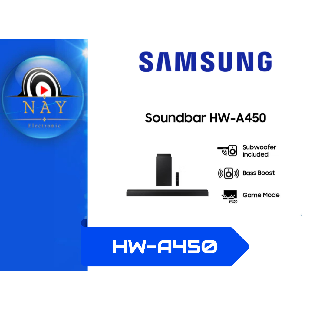 SAMSUNG SOUNDBAR HW-A450 / 2.1ch with Subwoofer Include HW-A450