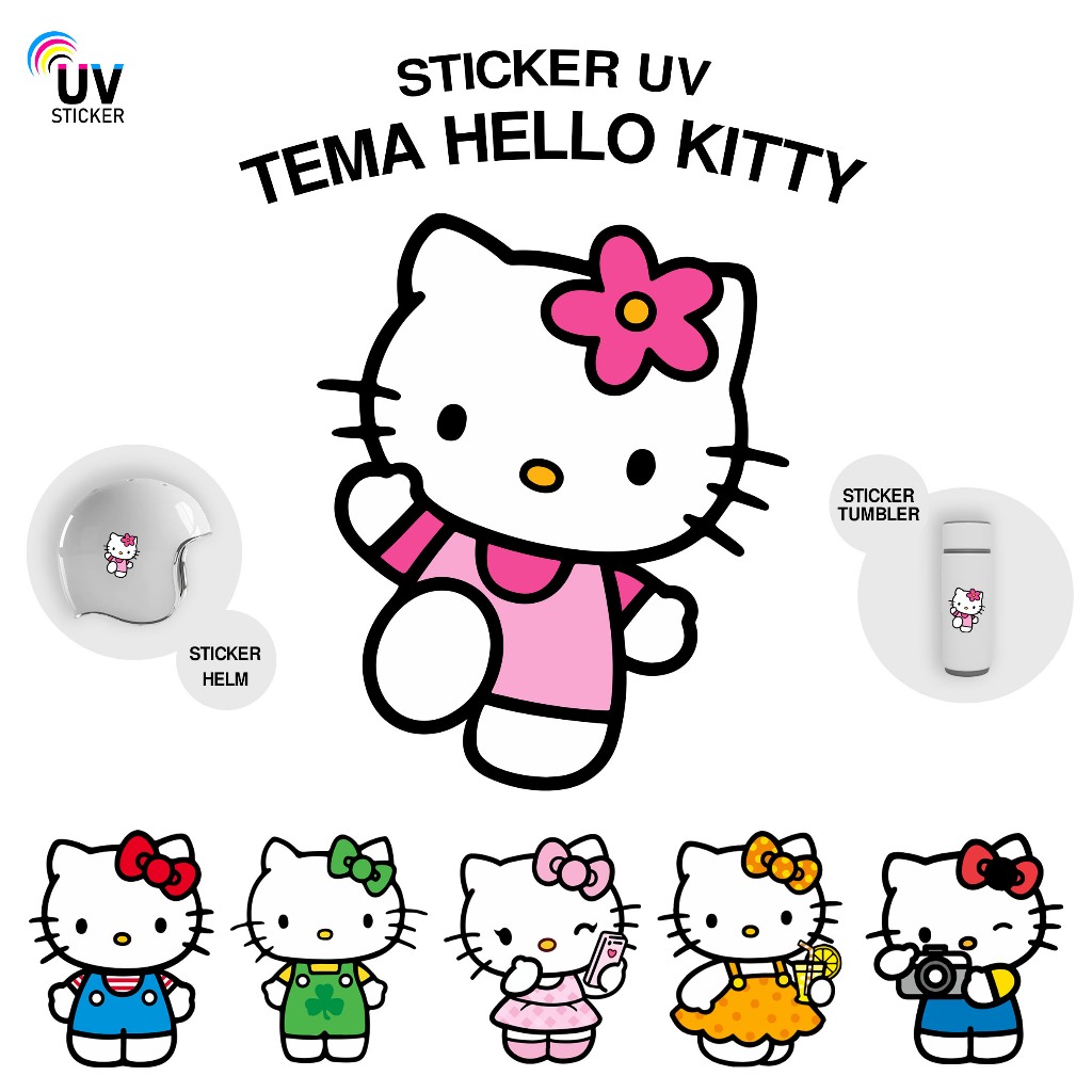 

STIKER UV - TEMA HELLO KITTY | STICKER UV, STICKER MOTOR, STICKER MOBIL, STICKER HELM, STICKER TUMBLER, STICKER 3D, STICKER UV DTF BY UVSticker