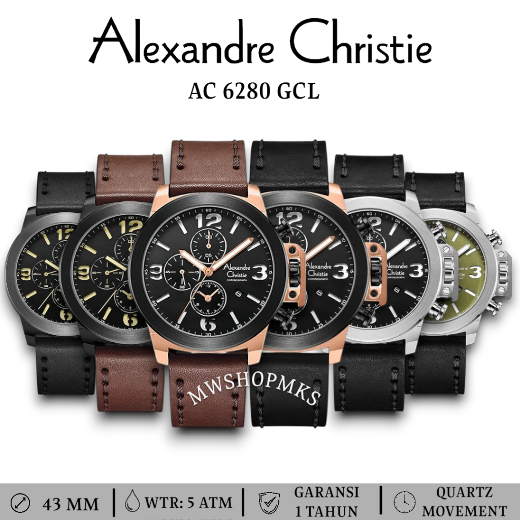 Jam Pria Alexandre Christie AC6280 AC 6280 GCL Original Garansi Resmi Alexander Christie Freebattery